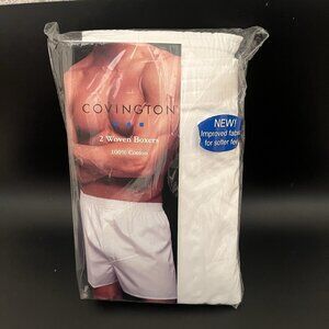 Vtg Covington Men’s Underwear Size 2XL 44-46 Boxer Briefs 100% Cotton 2 Pk Sears